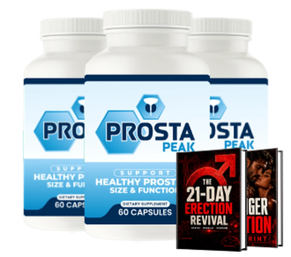 Prostapeak™ daily prostate health support capsules — 3 bottles
